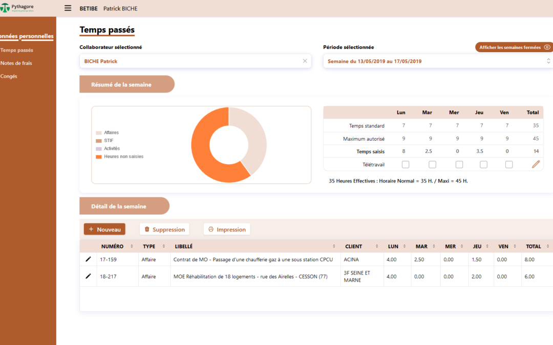 V7 Pythagore : Temps passés, nouvelle version